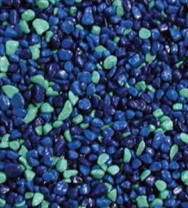 Aquatic Animals: AquaOne: Gravel - Mixed Aqua and Blue, 2kg, (2mm)