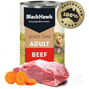 BlackHawk: Dog Grain Free Beef Can 400g
