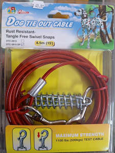 Equipment: Brooklands: Dog Tie-Out Cable 15ft