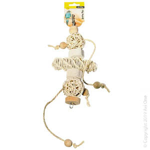 Aviary Birds: AviOne: Parrot Toy Rattan Balls and Pumice 33cm