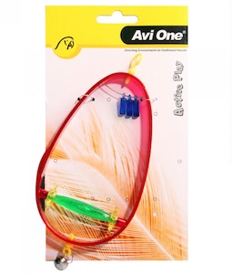 AviOne: Bird Toy Swing With Perch And Bell - 21cm