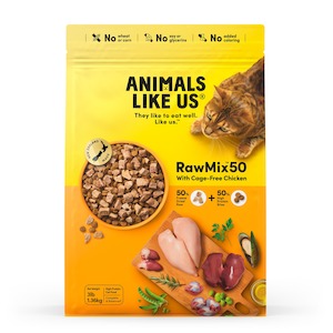 Can Pouch Freeze Dried: Animals Like Us: CAT RawMix50 with Chicken 1.36kg