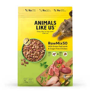 Can Pouch Freeze Dried: Animals Like Us: CAT RawMix50 with Lamb/Chicken 1.36kg
