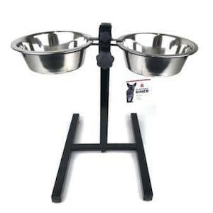 Feeding Bowls: Brooklands - Double Diner Adjustable Dog Bowl (2x2.75ltr)