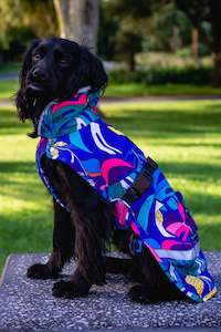 Pet Wear: Dog Raincoat Water Proof - Jungle by Scribbler