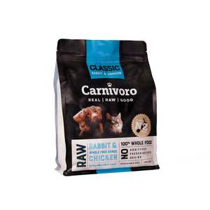 Raw Food: Carnivoro Classic Rabbit & Free Range Chicken 1kg