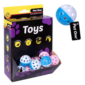 Cats 1: Pet One Toy Soccer Ball 4.5cm Mix Colour