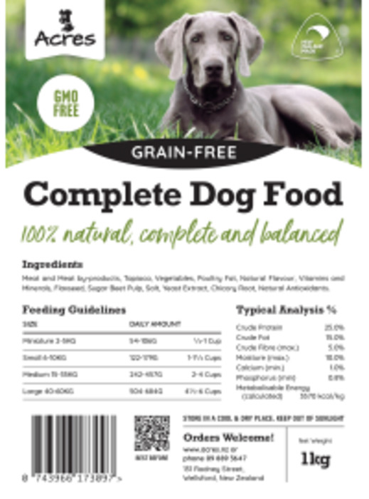 Acres - Complete Dog Grain Free - 3kg