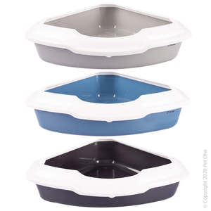 Cats 1: PetOne Litter Tray Large - Corner Fit  42cmx56cmx14cm