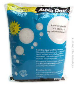 Aqua One Filter Wool Coarse 200mm x 25cm Bag