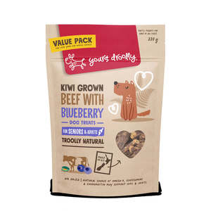 Yours Droolly Kiwi Grown Senior Beef & Blueberry Dog Treats