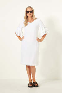 Dress: Lemon Tree - Lurdes Dress // Cream