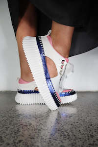 Footwear: Minx - Mila Stitch // Cobalt Metallic Pink