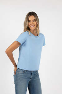 Tee: Humidity - Basic Tee // Blue // White