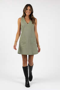 Dress: Humidity - Gigi Shift Dress // Sage // Rose