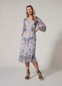 Loobies Story: Loobie's Story - Lucca Midi Dress // Bone Multi