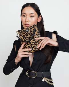 Saben: Saben - Coco Mini Bag // Leopard Haircalf