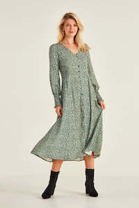 Lemon Tree: Lemon Tree - Juliette Dress // Green // Black