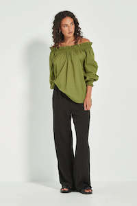 Verge: Verge - Tamara Top // Denim // Green