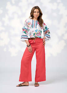 Loobies Story: Loobie's Story - Pandora Blouse // White Multi
