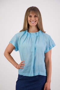 Briarwood - Pia Ramie Top // Aqua