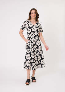 Lemon Tree - Marta Dress // Black & White Floral // Navy Stripe