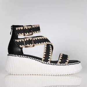 Minx - Plaza Woven // Black Raffia