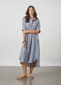 Clothing: Madly Sweetly - Interval Shirt Dress // Navy // Pumice