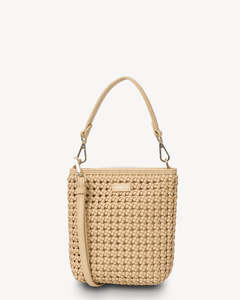 Saben: Saben - Coco Mini Bag // Raffia Fine Braid