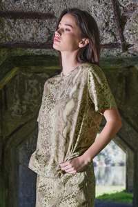 Coop - Serpent Chic T-Shirt // Bronze // Pink