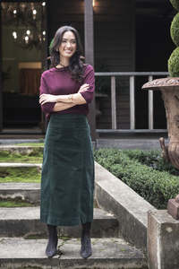 Humidity Lifestyle: Humidity - Va Va Velour Skirt // Pine