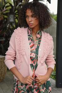 Clothing: Coop - Frilluxe Cardigan // Pink