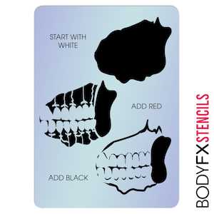 Zombie Cheek Stencil