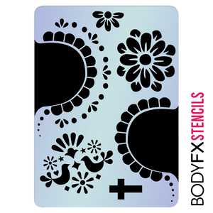 Halloween: Sugar Skull Eye Stencil