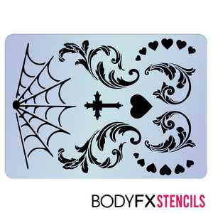 Sugar Skull Filigree Stencil