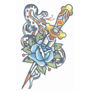 Dagger: Temporary Tattoos- Snake / Dagger