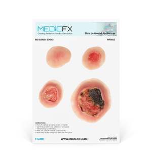 20 Clinical Stick On Moulage Sheets: Sheet Bedsores 4 Stages
