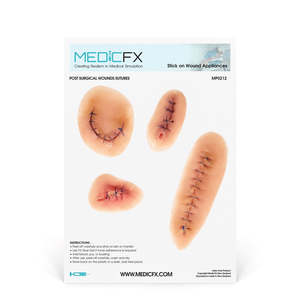19 Trauma Stick On Moulage Sheets: Sheet Surgical Sutures