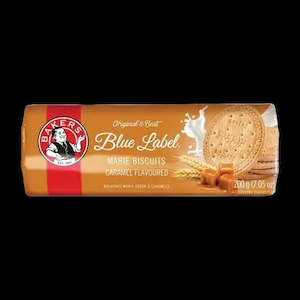 Biscuits: Bakers Blue Label Marie Biscuits Caramel 200g
