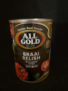 Koo Cans Pickles: All Gold Braai Relish Tin 410g