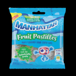 Sweets: Manhattan Fruit Pastilles 125g