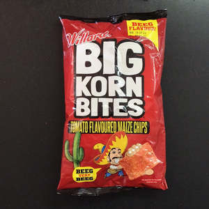 Chips: Willards Big Korn Bites 120g - Tomato