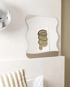 Mirrors: WAVY HALF MIRROR OLIVE
