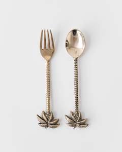 Brass: BRASS PALM SPOON - SMALL