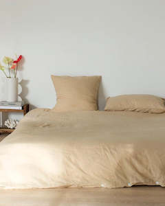 Bedding: LINEN DUVET SET SAND - KING