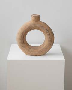 CIRCLE VASE BROWN