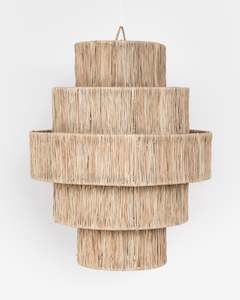 Lighting 1: RAFFIA OVAL TIERED SHADE