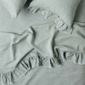 Flat Sheets: Fog Ruffle Flat Sheet
