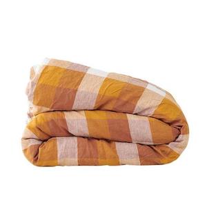 Biscuit Check Duvet Cover