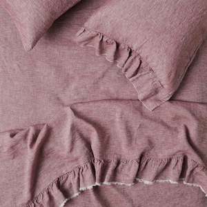 Sheet Sets: Aubergine Ruffle Flat Sheet